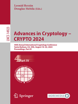 cover image of Advances in Cryptology – CRYPTO 2024
